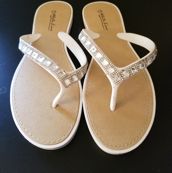 White Line Sandals - Picture 2 of 3